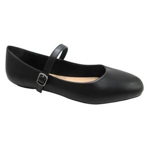 Pierre Dumas Black Flats with Strap